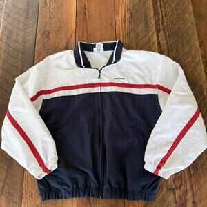 Vintage Reebok white and red windbreaker jacket